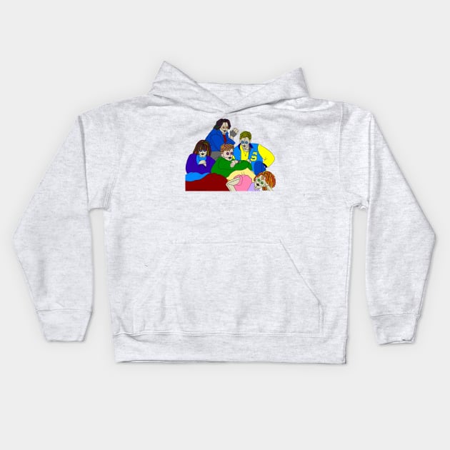 Breakfast Club Ragdolls Kids Hoodie by Sashibala